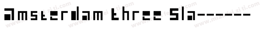 Amsterdam Three Sla字体转换